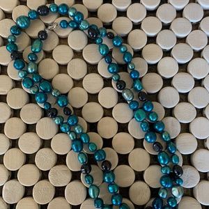 Honora Cultured Pearl Necklace 17 in Blue